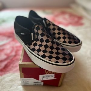 Checkered Vans Slip ons